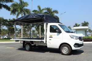 THÙNG MUI BẠT MỞ VỸ XE THACO TF230 và TF220- BÁN HÀNG LƯU ĐỘNG